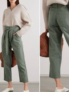 High-Rise Paperbag Citizens of Humanity Noelle Cargo Pant Olive Green Size 26